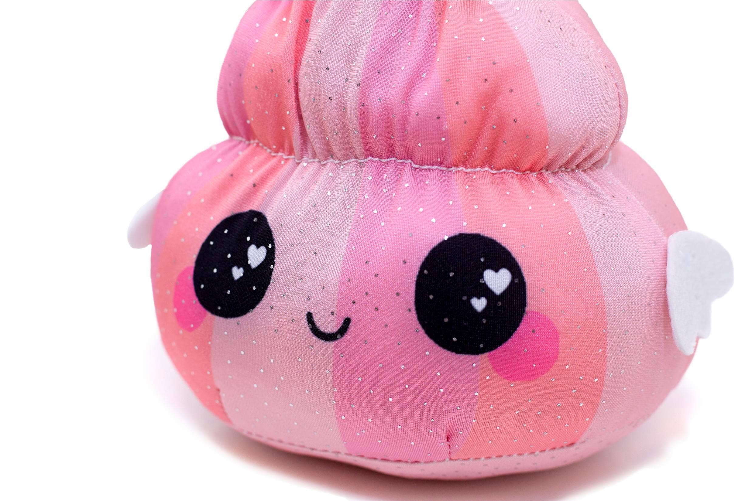 Alt View 2. Seven20 - Glitter Galaxy 6-Inch Pink Poop Collectible Plush - Pink.