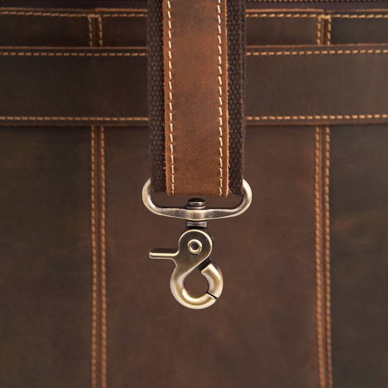 Alt View 7. Luxorro - Leather Laptop Bag for me. Fits 17" Laptops - Dark Brown.