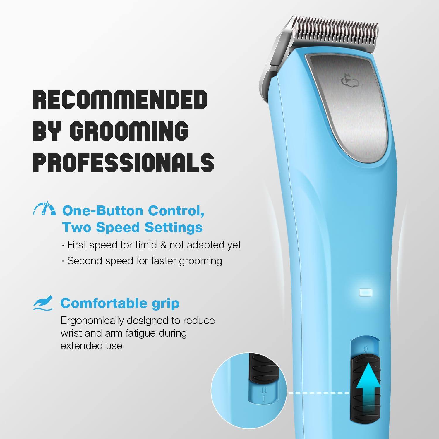 Picture of The Best Inks Professional Dog Clippers For 2 Speed Pet Kit Thick Curly ...