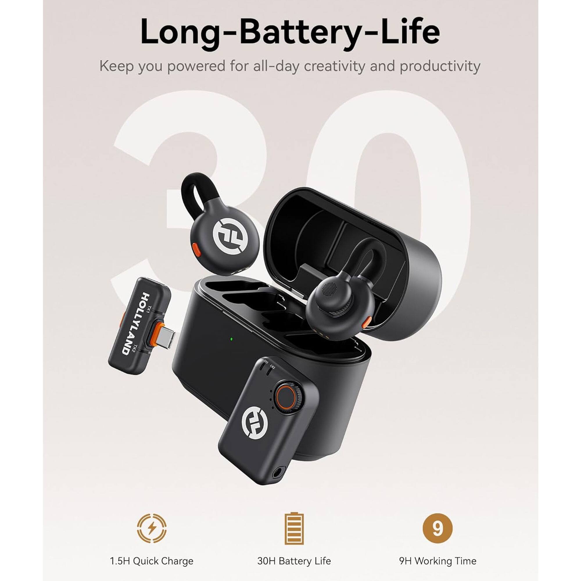 Long-Battery-Life  
Keep you powered for all-day creativity and productivity  

1.5H Quick Charge  
30H Battery Life  
9H Working Time