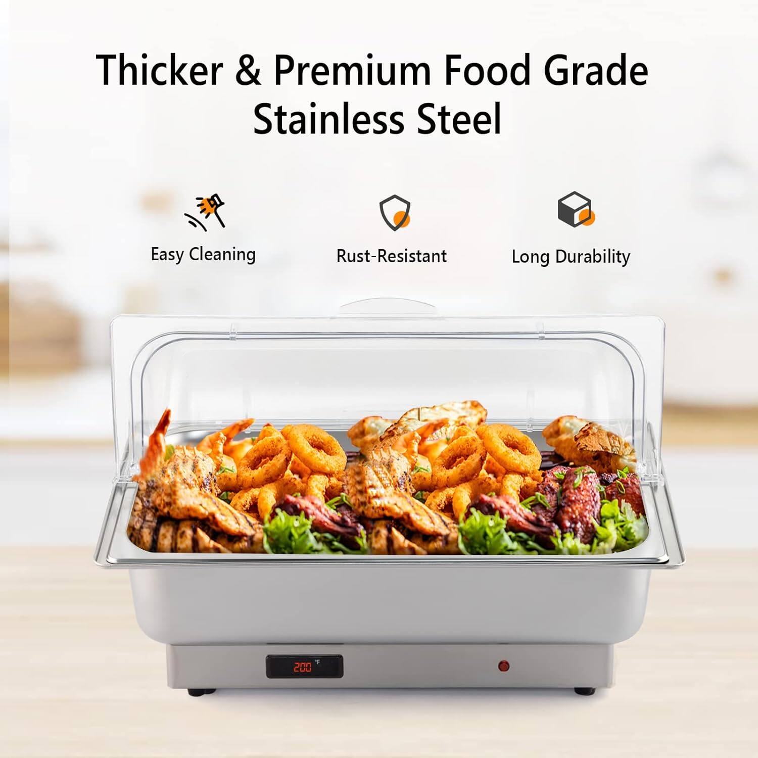 Thicker & Premium Food Grade Stainless Steel

Easy Cleaning
Rust-Resistant
Long Durability