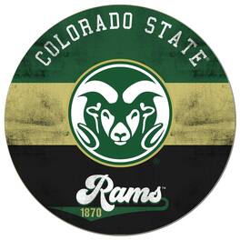 Jardine - Colorado State Rams 20'' x 20'' Retro Logo Circle Sign - Green