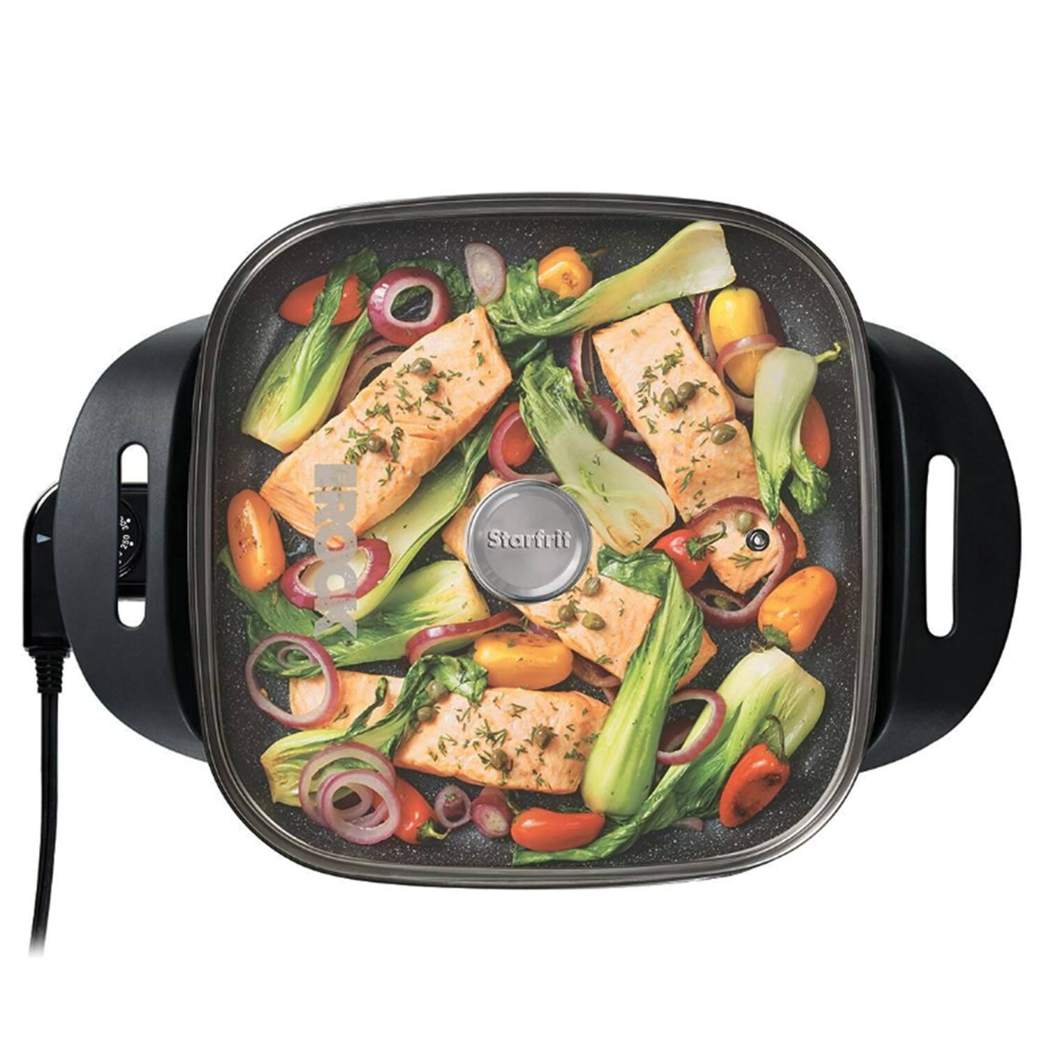 Left. THE ROCK by Starfrit - The Rock By Starfrit 024400-002-0001 12-in. Electric Skillet - black.