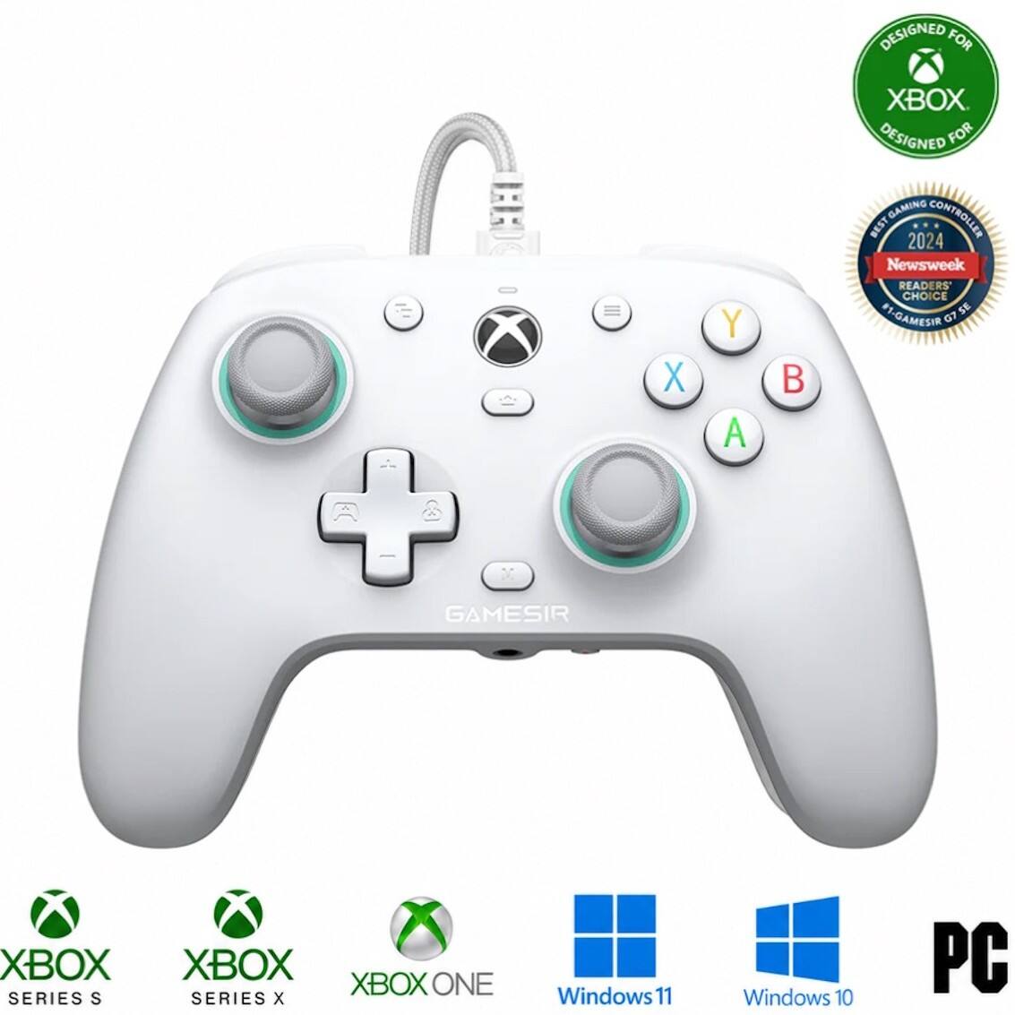 DESIGNED FOR XBOX  
DESIGNED FOR GAMING CONTROLLER  
BEST 2024 Newsweek READERS' CHOICE #I-GAMESIR SE G7  
GAMESIR XBOX SERIES S XBOX ONE SERIES X  
Windows 11 Windows 10 PC