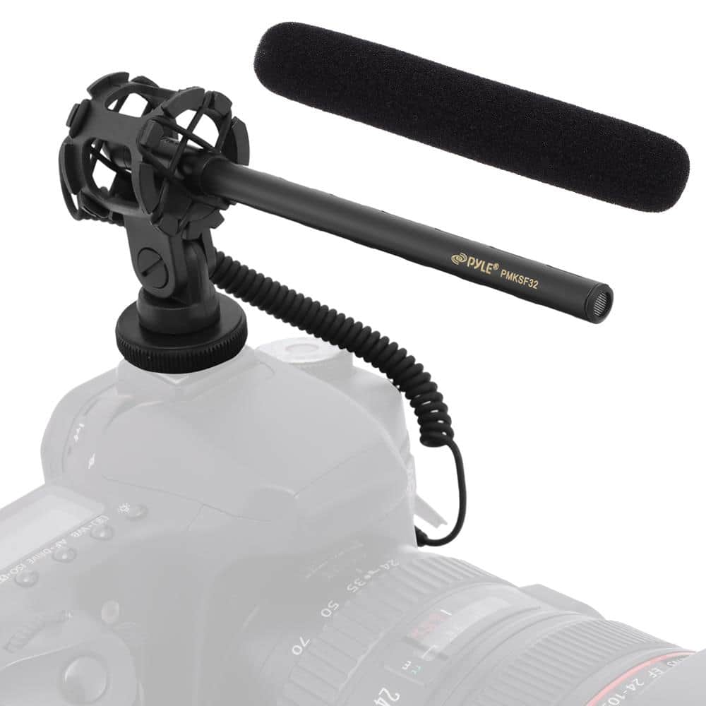 Pyle - Video/Camera Shotgun Microphone – Condenser Mic with 3.5mm Connector for High-Quality Audio Recording