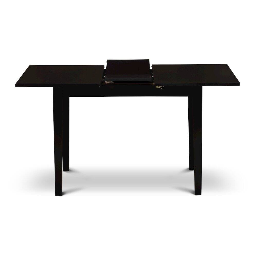 Left. East West Furniture - 5 Piece Dining Table Set Consists of a Rectangle Wooden Table - Black.