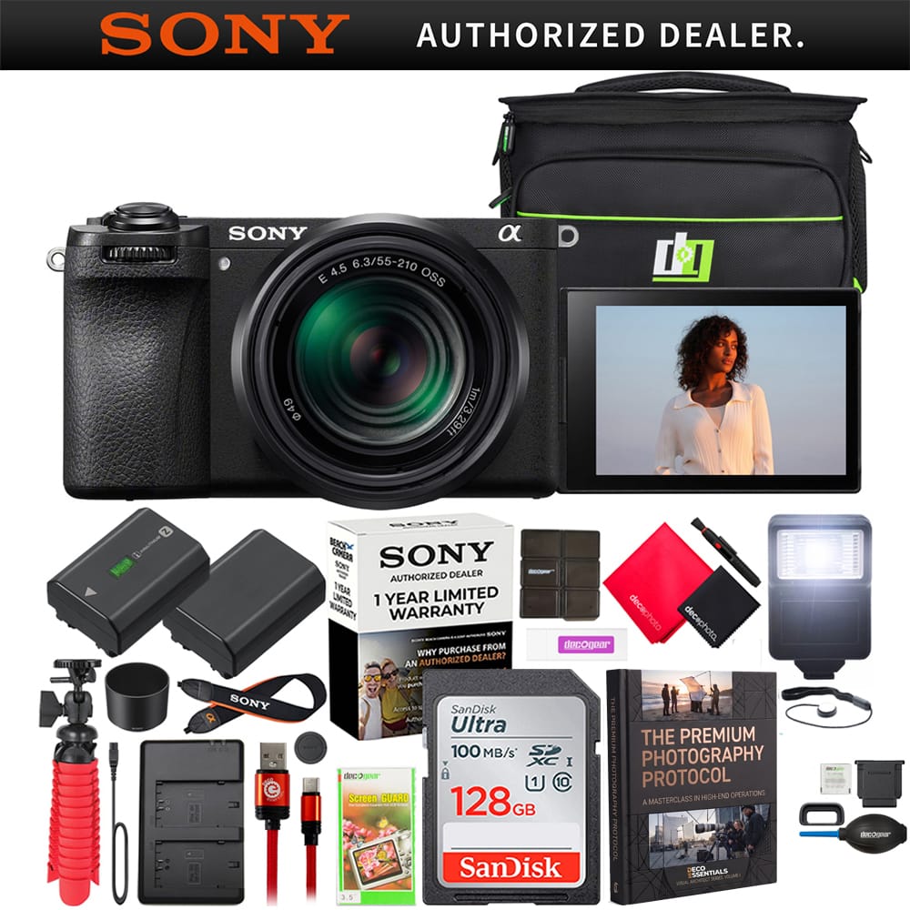 SONY AUTHORIZED DEALER.

SONY 4.5 6.3/55-210 E OSS

SONY BERCHK COMERA SONY SONY BOCOM AUTHORIZED DEALER LIMITED YEAR YEAR LIMITED 1 WADDANTY WARRANTY

WHY PURCHASE FROM AN AUTHORIZED DEALER? 

SanDisk Ultra THE PREMIUM 100 MB/s S I PHOTOGRAPHY PROTOCOL U Screen GUARD 5 HIGH-END OPERATIONS 128GB A MASTERCLASS A

BROOK

SanDisk

DECO ESSENTIALS 1304,
3.5