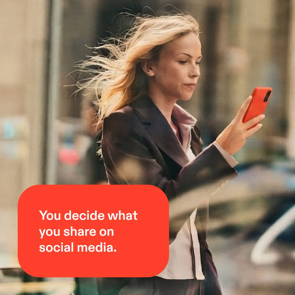 You decide what you share on social media.