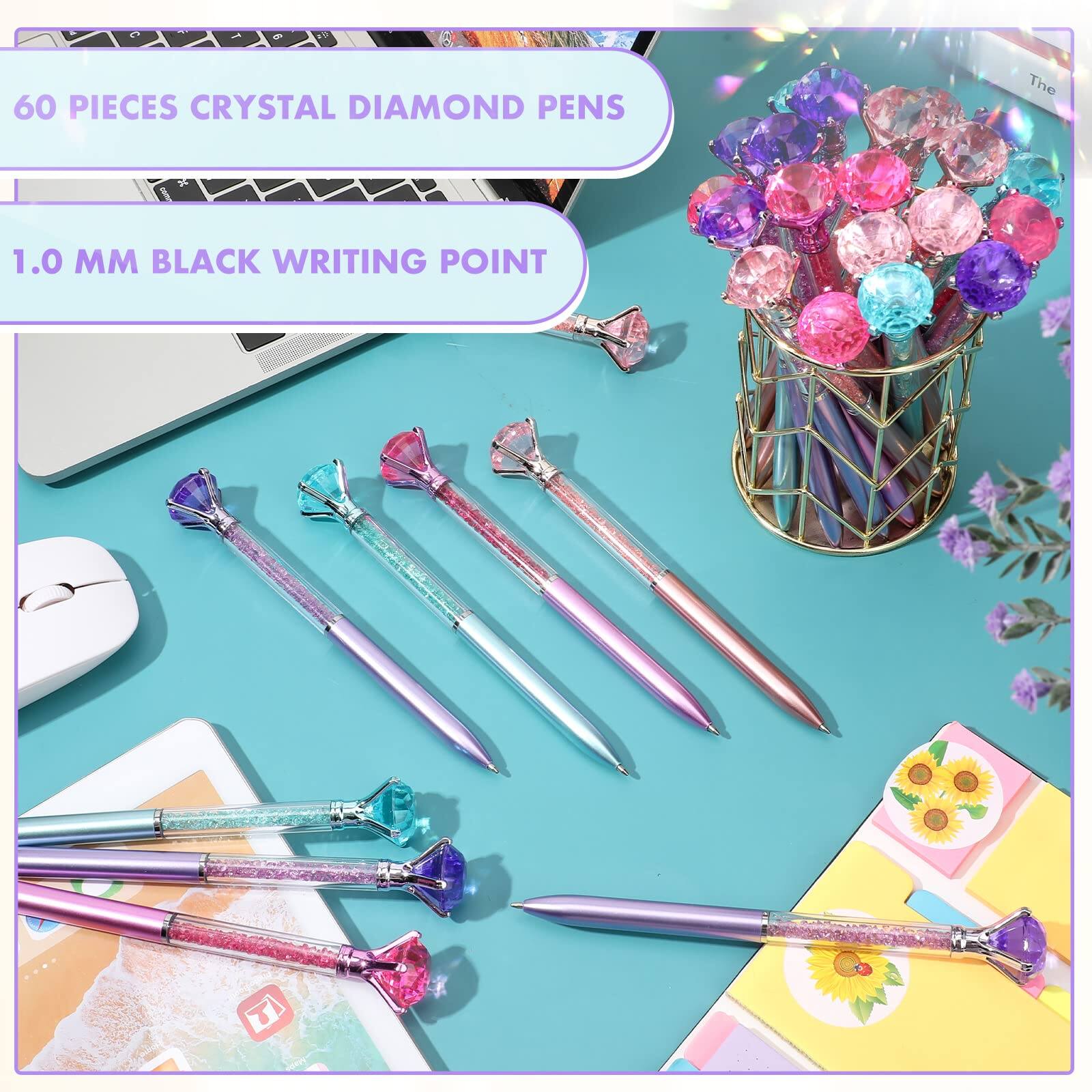 60 Pieces Crystal Diamond Pens

1.0 mm Black Writing Point