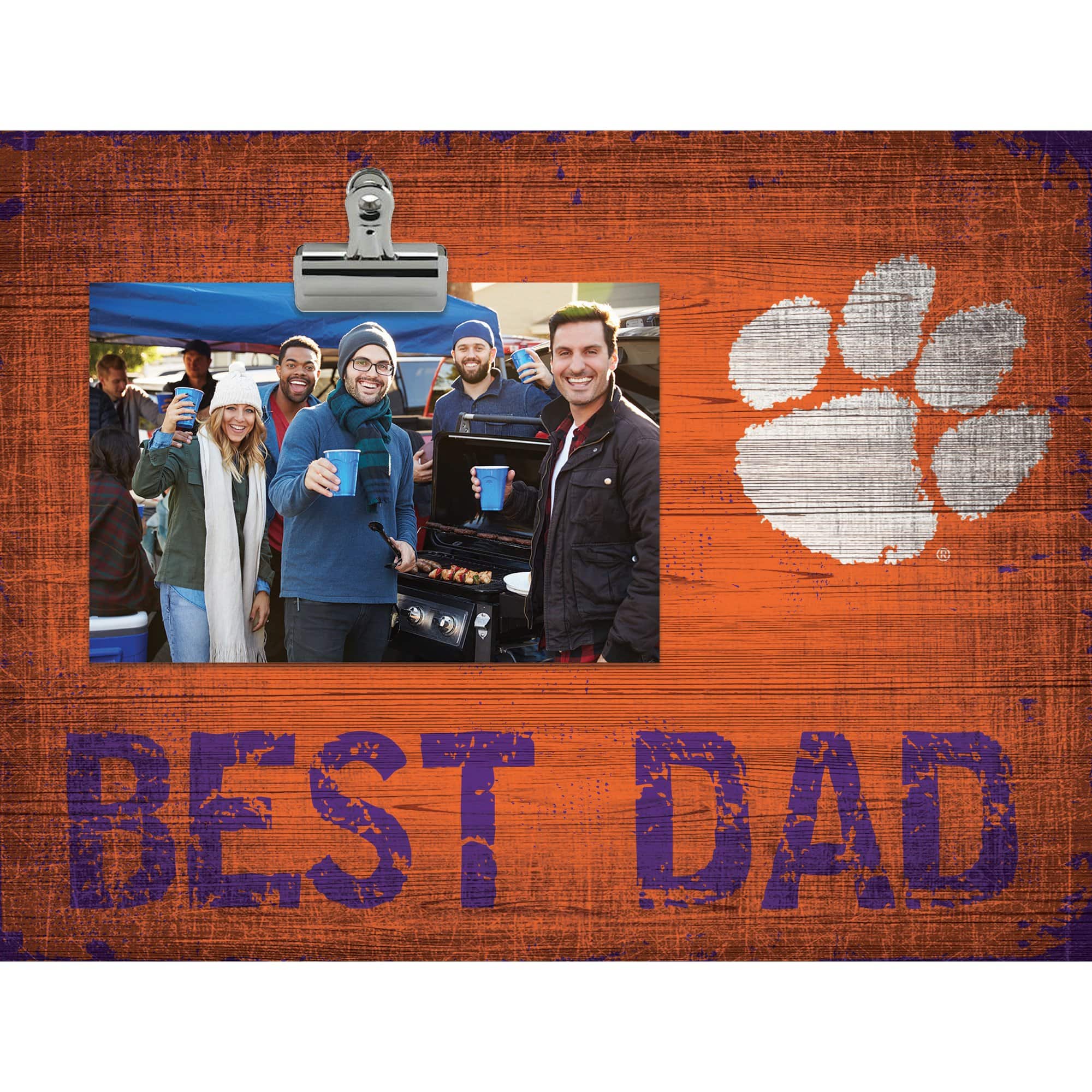 Fan Creations - Clemson Tigers 8'' x 10.5'' Best Dad Clip Frame - Multicolor price history on PriceWatchPro