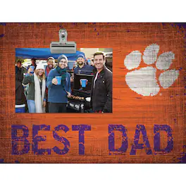 Fan Creations - Clemson Tigers 8'' x 10.5'' Best Dad Clip Frame - Multicolor