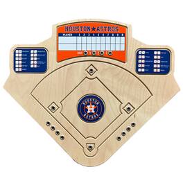 Across the Board - Houston Astros Handcrafted Wood Baseball Game - Multicolor