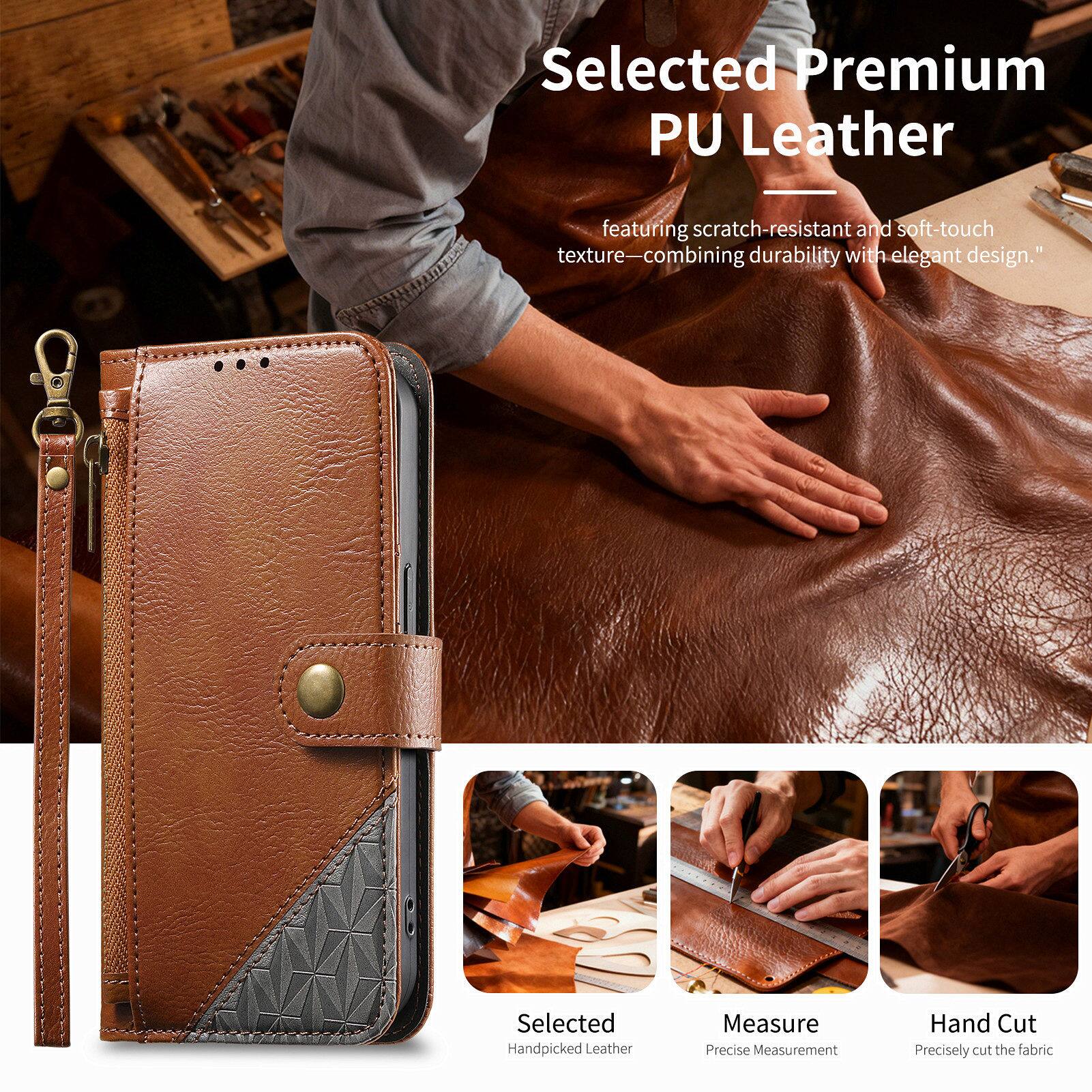 Selected Premium PU Leather  
featuring scratch-resistant and soft-touch texture—combining durability with elegant design.  

Selected Handpicked Leather  
Measure Precise Measurement  
Hand Cut Precisely cut the fabric