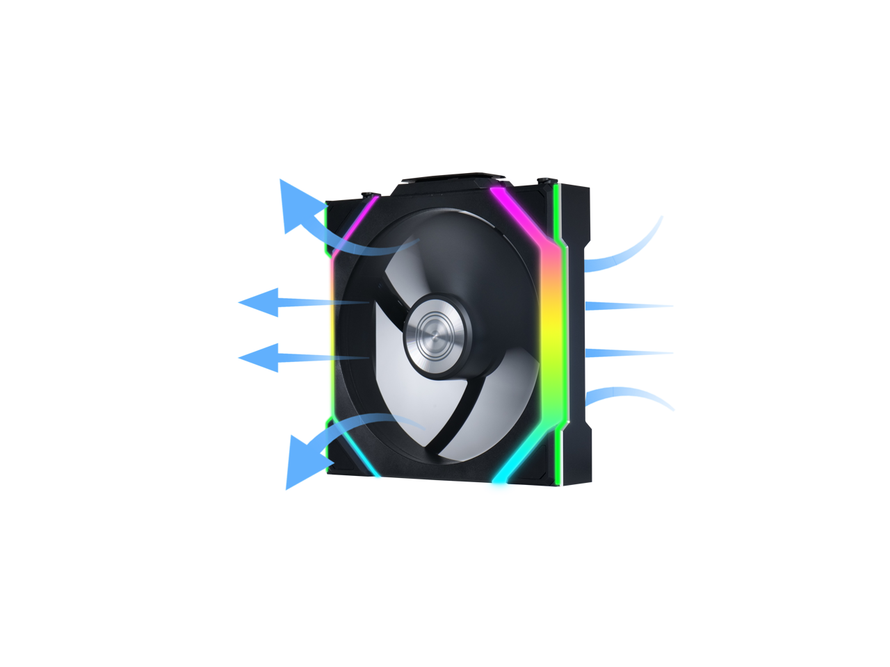 Lian Li - UNI Fan SL Wireless 120mm ARGB Fan - Reverse Blade, 2.4 GHz Wireless, Daisy-Chain - (12RSL1W1B) - Black