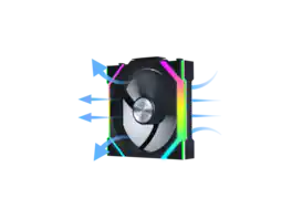 Lian Li - UNI Fan SL Wireless 120mm ARGB Fan - Reverse Blade, 2.4 GHz Wireless, Daisy-Chain - (12RSL1W1B) - Black