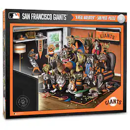 YouTheFan - San Francisco Giants Purebred Fans 18'' x 24'' A Real Nailbiter 500-Piece Puzzle - Multicolor
