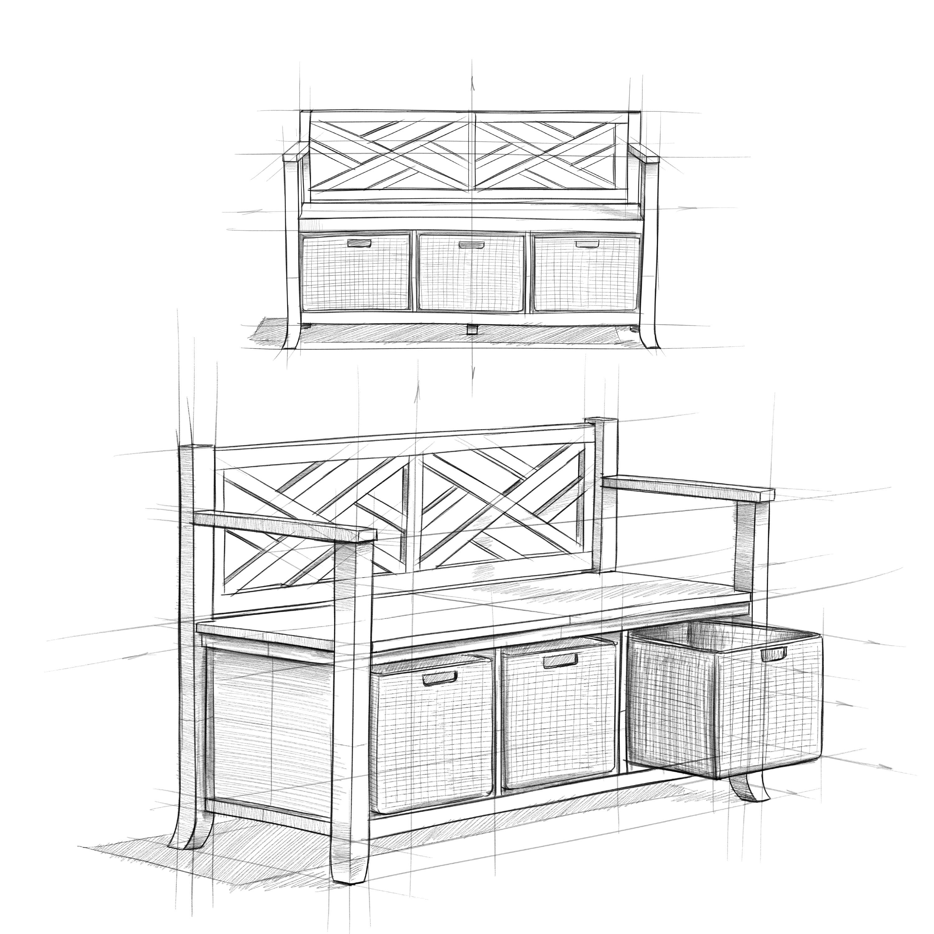 Alt View 12. Simpli Home - Brooklyn Solid Wood 48 inch Wide Contemporary Entryway Storage Bench - Coffee Brown.