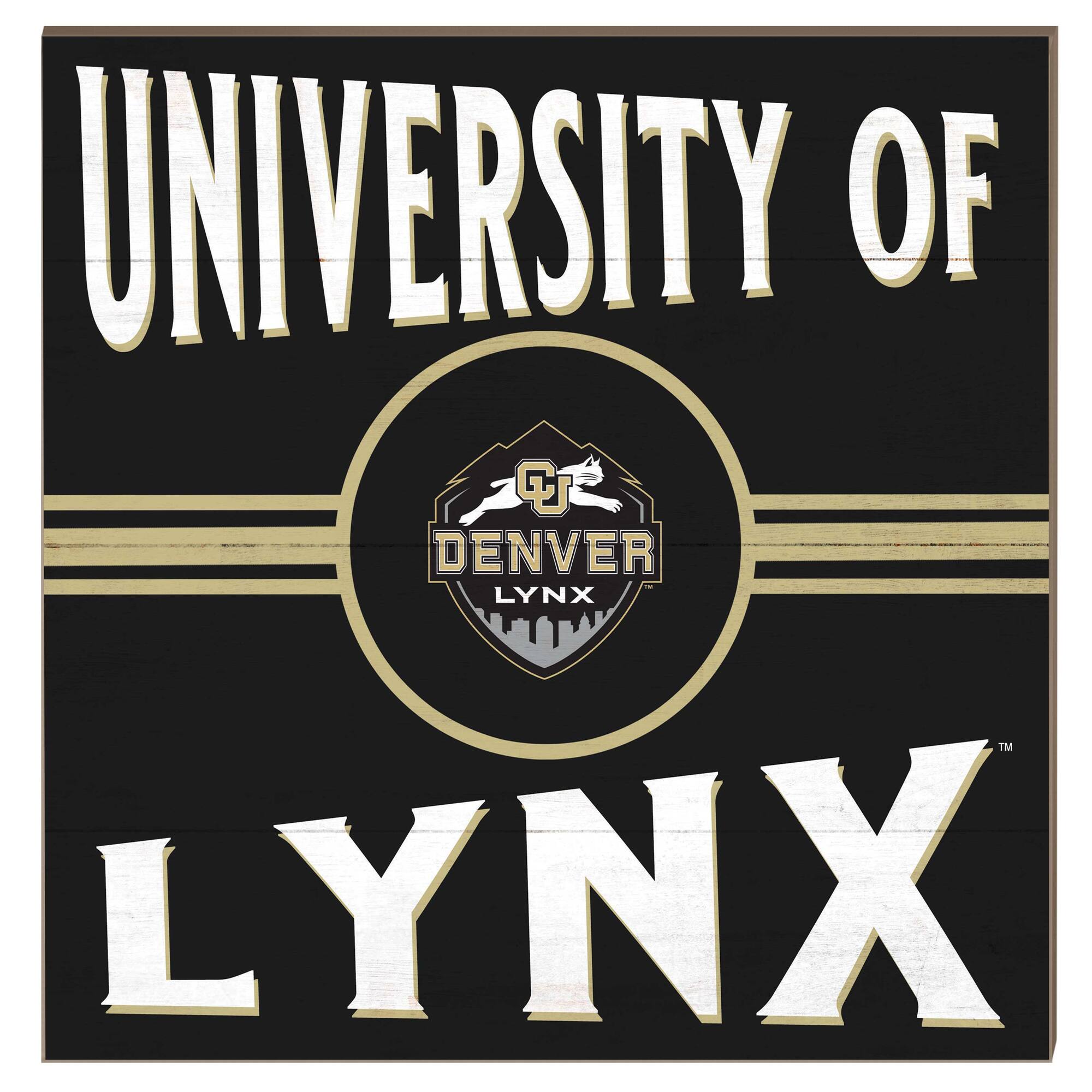 CU Denver Lynx 10" x 10" Retro Team Sign