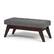 Angle. Simpli Home - Draper Mid Century Tufted Ottoman Bench - Slate Grey.