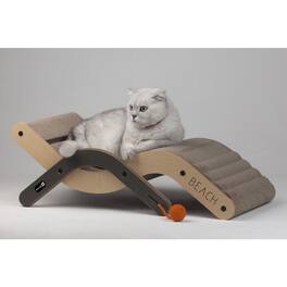 New Age Pet - Purr and Play Kitty Lounge Scratcher, Large - Gray