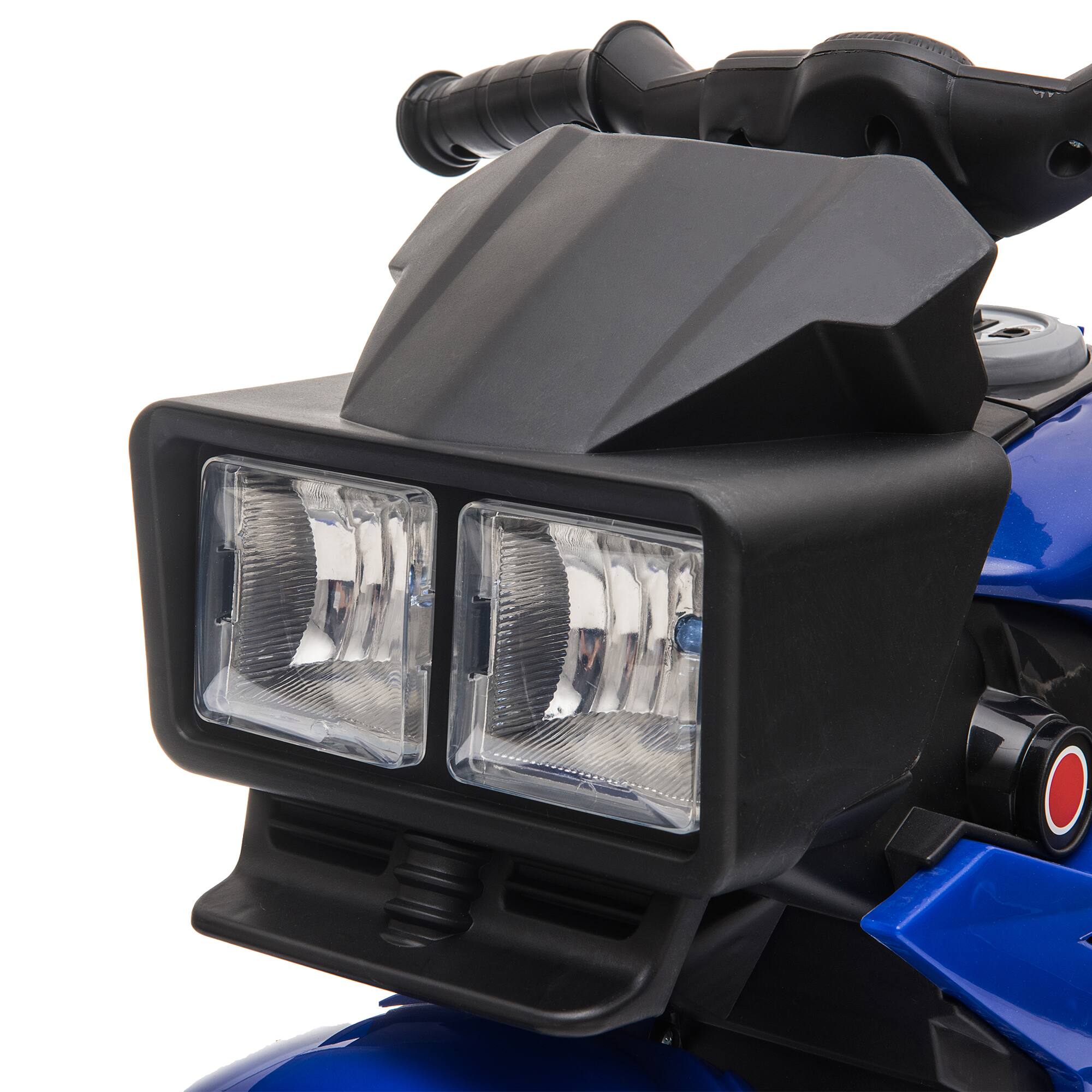 Alt View 5. Aosom - 6V Kids Motorcycle Toddler Ride-on Toy, High-Traction Electric Motorbike with F/R Switch, Music, Headlights, Horn.