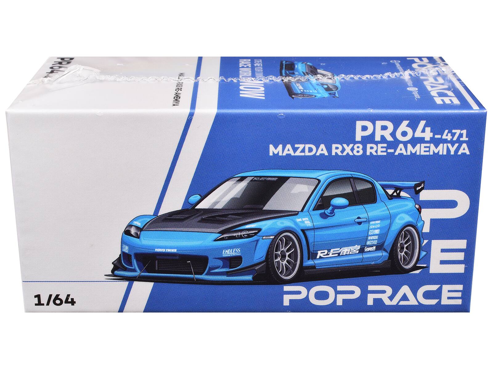 PR64~ 1/64  
K. AMEMIYA TOYO TRES WORLD RACE  
0E NOW OR RACE  
PR64-471 -471 MAZDA RX8 RE-AMEMIYA  
FEE - m M 1 ENDLESS RE Sorech - mRDE 20m F E POP RACE