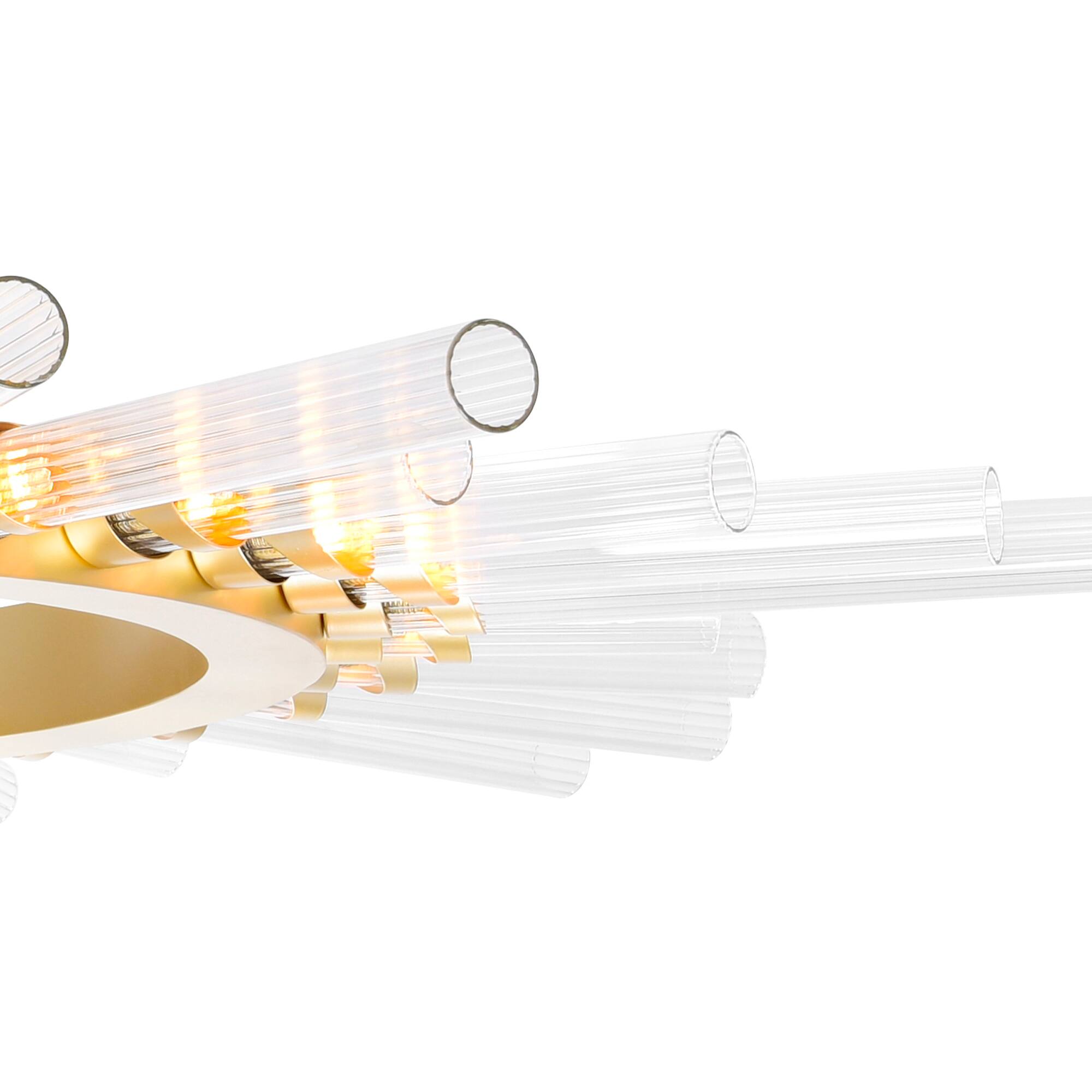 Back. CWI Lighting - Collar 21 Light Chandelier With Satin Gold Finish - Satin Gold.