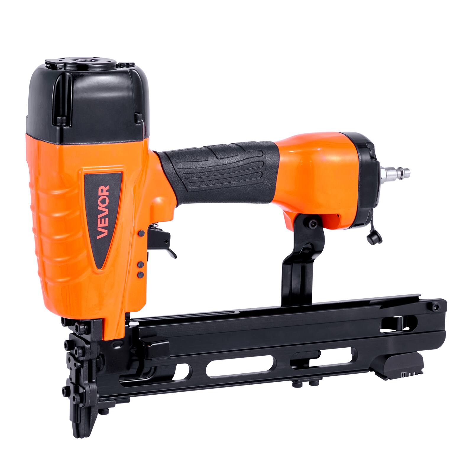 Alt View 5. VEVOR - Pneumatic Staple Gun, 16 Gauge 7/16-inch Medium Crown Pneumatic Stapler 1" to 2" Length,70-120PSI Heavy Duty Air-Powered - Black;Orange.