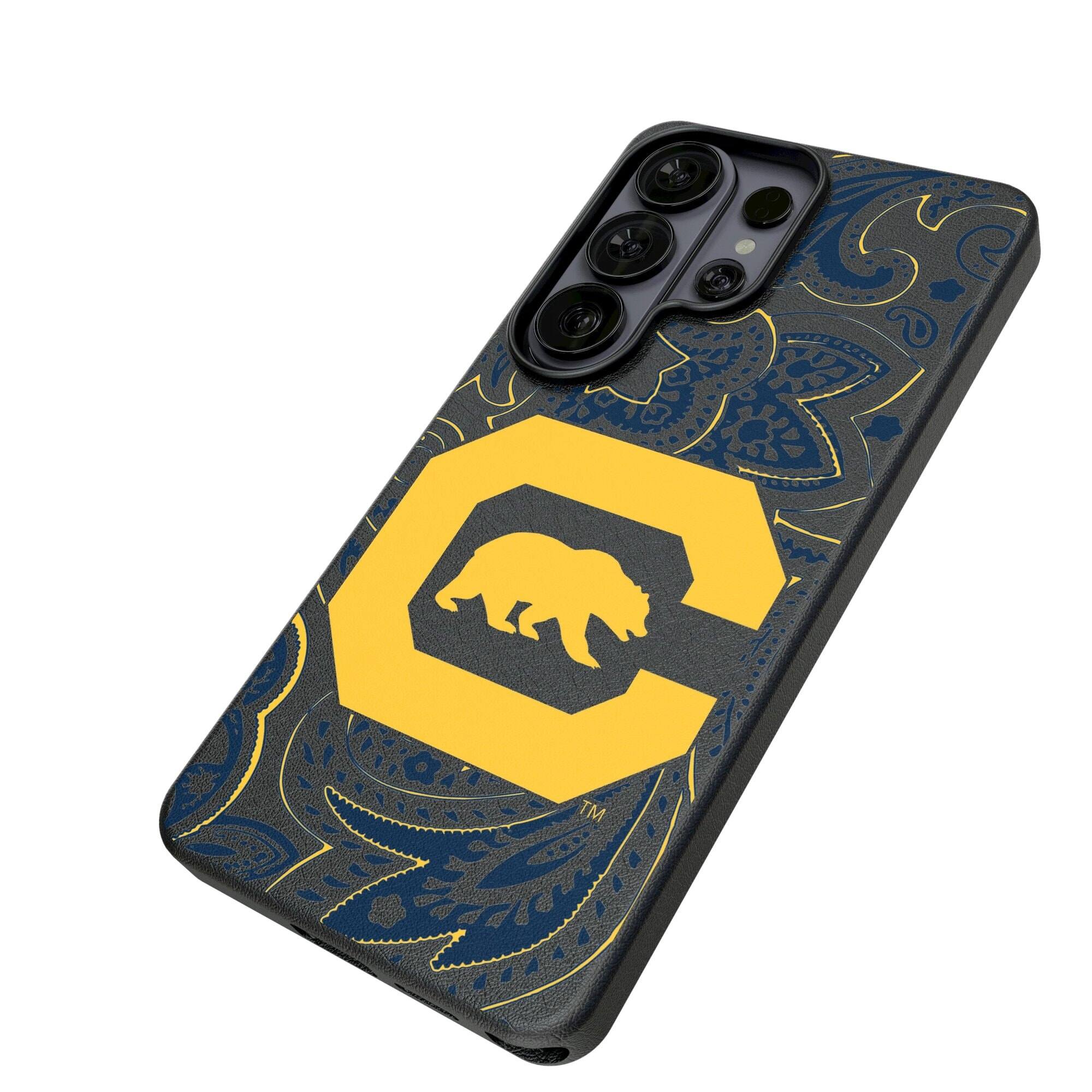 Alt View 1. Keyscaper - Cal Bears Walking Bear Galaxy Magnetic Bump Case - S25 - Black.