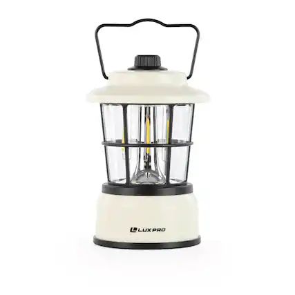 Front. LUXPRO - Retro LED Lantern, 265 Lumens - Beige.
