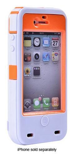 Front Standard. iBattz - Mojo Armor Battery Case for Apple® iPhone® 4 and 4S - Gray/Orange/Black/White/Pink/Purple.