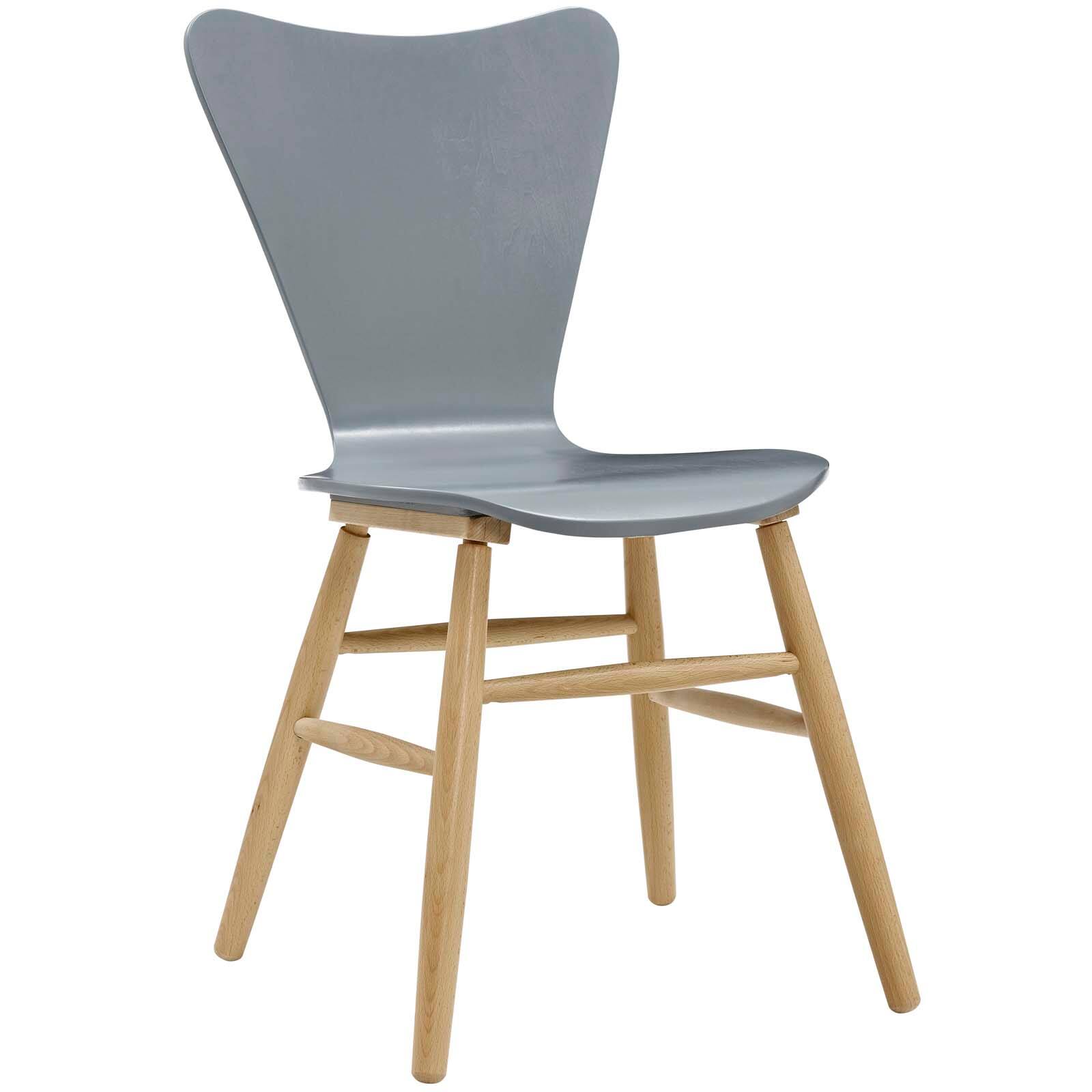 Angle. Modway - Cascade Wood Dining Chair by Modway - Gray.
