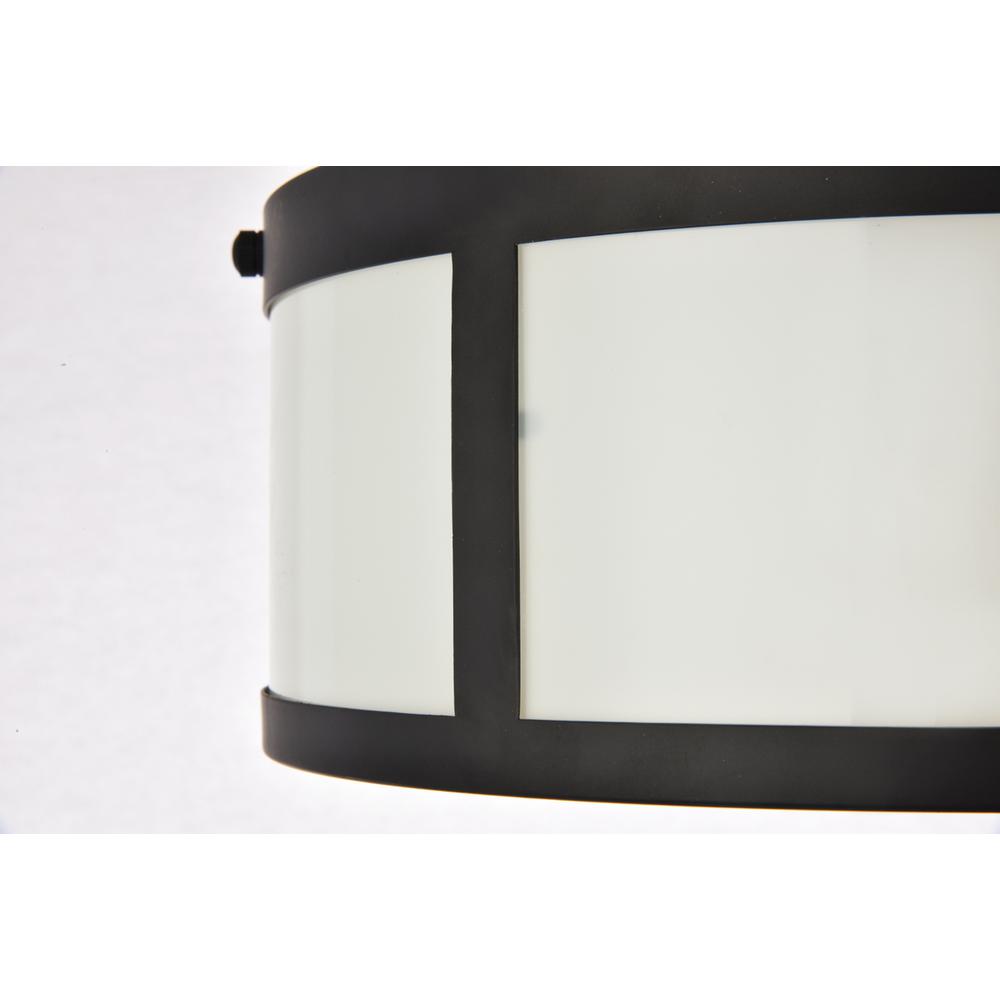 Alt View 1. Living District - Hadrian 2 light 12 inch flat black flush mount - Flat Black And White.
