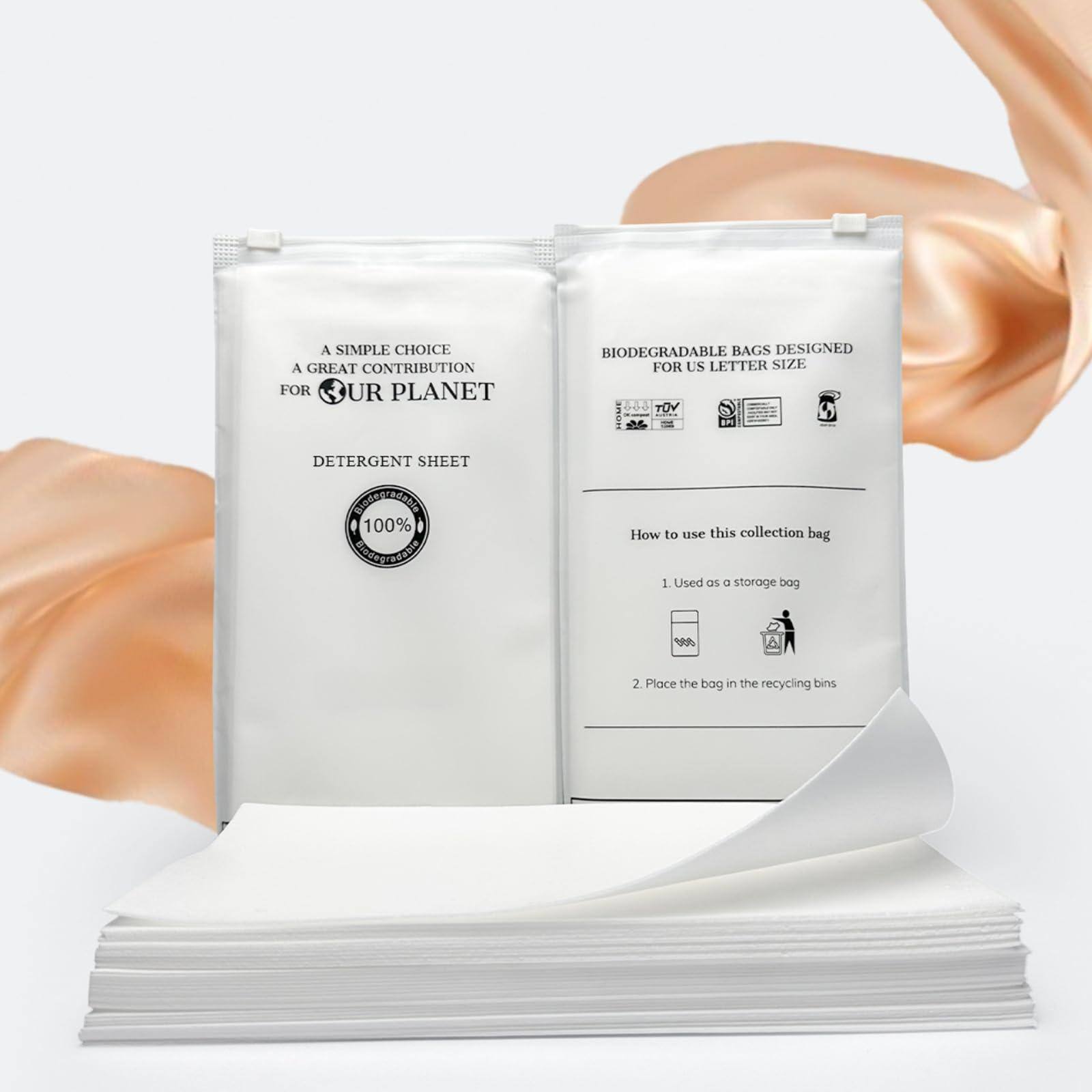 MAGICAL RUBS - Silk Detergent Sheets Unscented For Delicates Plastic Free Non-sentizizing Gentle Wash Space Saving Easy To Carry (30 - 60 Count (Pack of 1) Fragrance Free