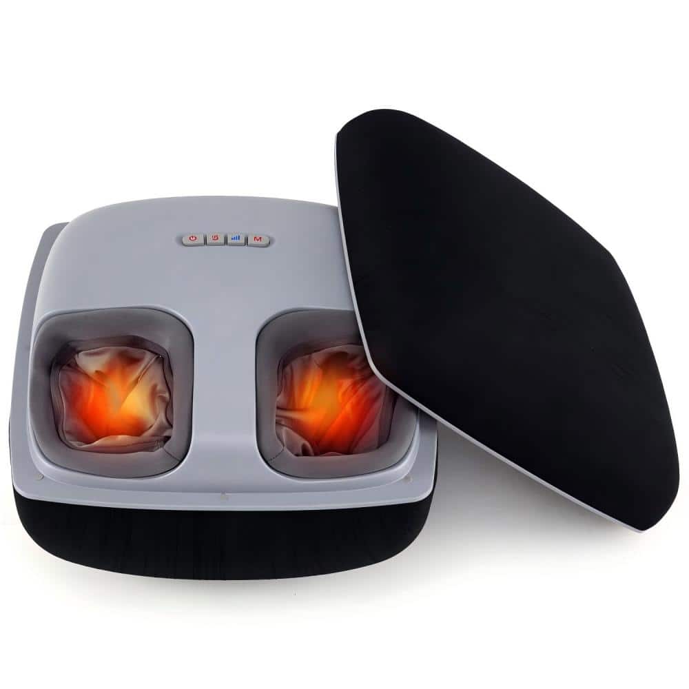 HONGGE - Shiatsu Foot Massager with 3-Level Deep Kneading and Air Compression - Black
