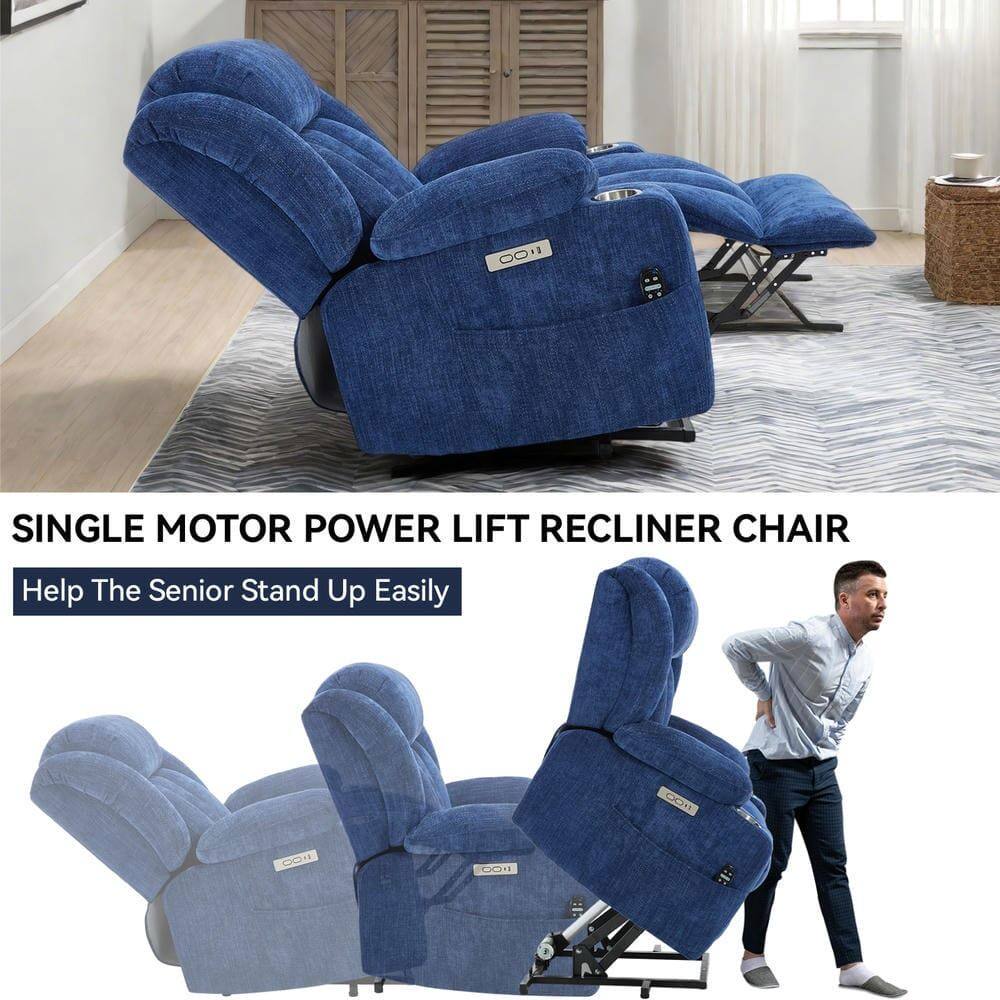 SINGLE MOTOR POWER LIFT RECLINER CHAIR  
Help The Senior Stand Up Easily