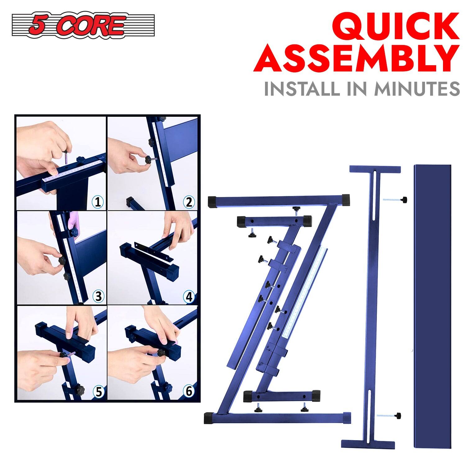 5 CORE

QUICK ASSEMBLY  
INSTALL IN MINUTES

1  
2  
3  
4  
5  
6