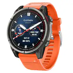 GARMIN QUATIX SS 11 mph HIGH TIDE 06:45 SAT 01 100% GARMIN