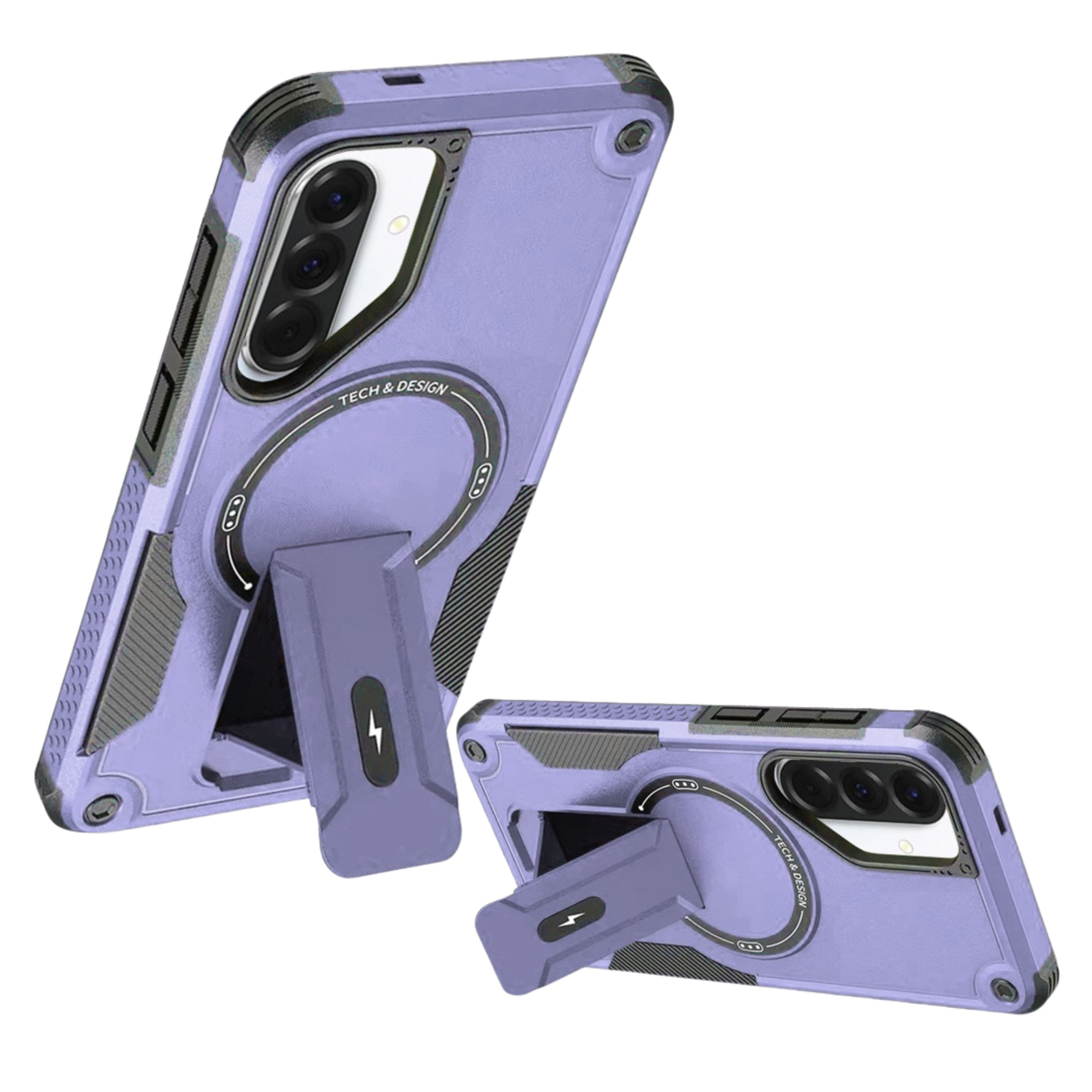 Kitcheniva - Rugged Grip Kickstand Magnetic Circle Phone Case With Tempered Glass For Samsung Galaxy A37 5G - Purple price history on PriceWatchPro