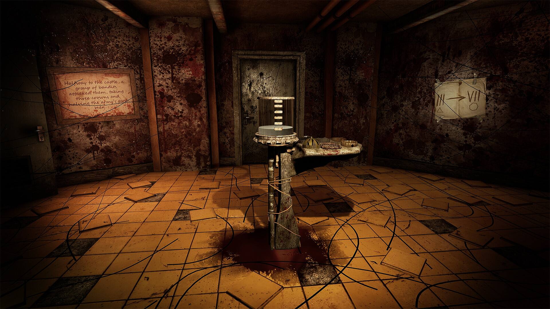 Halway to the castle, a group of bandits attacked them, taking away their horses and three of their men.