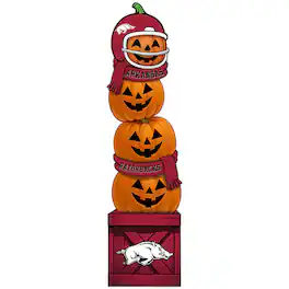 Fan Creations - Arkansas Razorbacks 31" Stacked Pumpkin Leaner - Multicolor