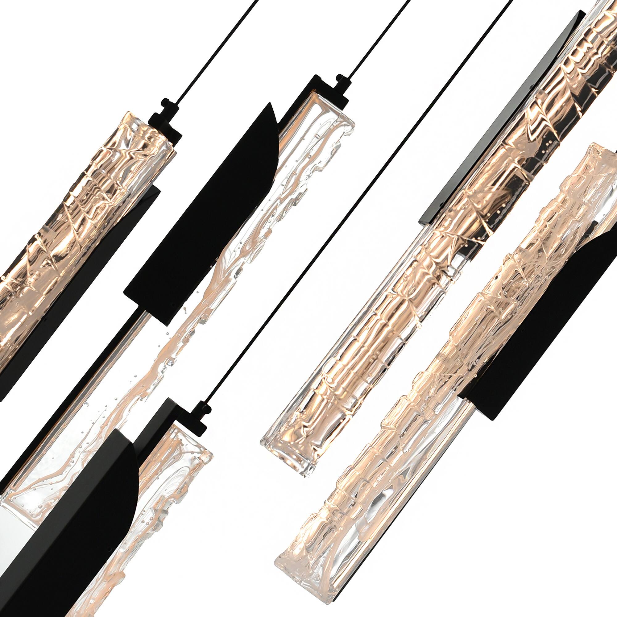 Back. CWI Lighting - Valira Integrated LED Black Mini Pendant - Black.
