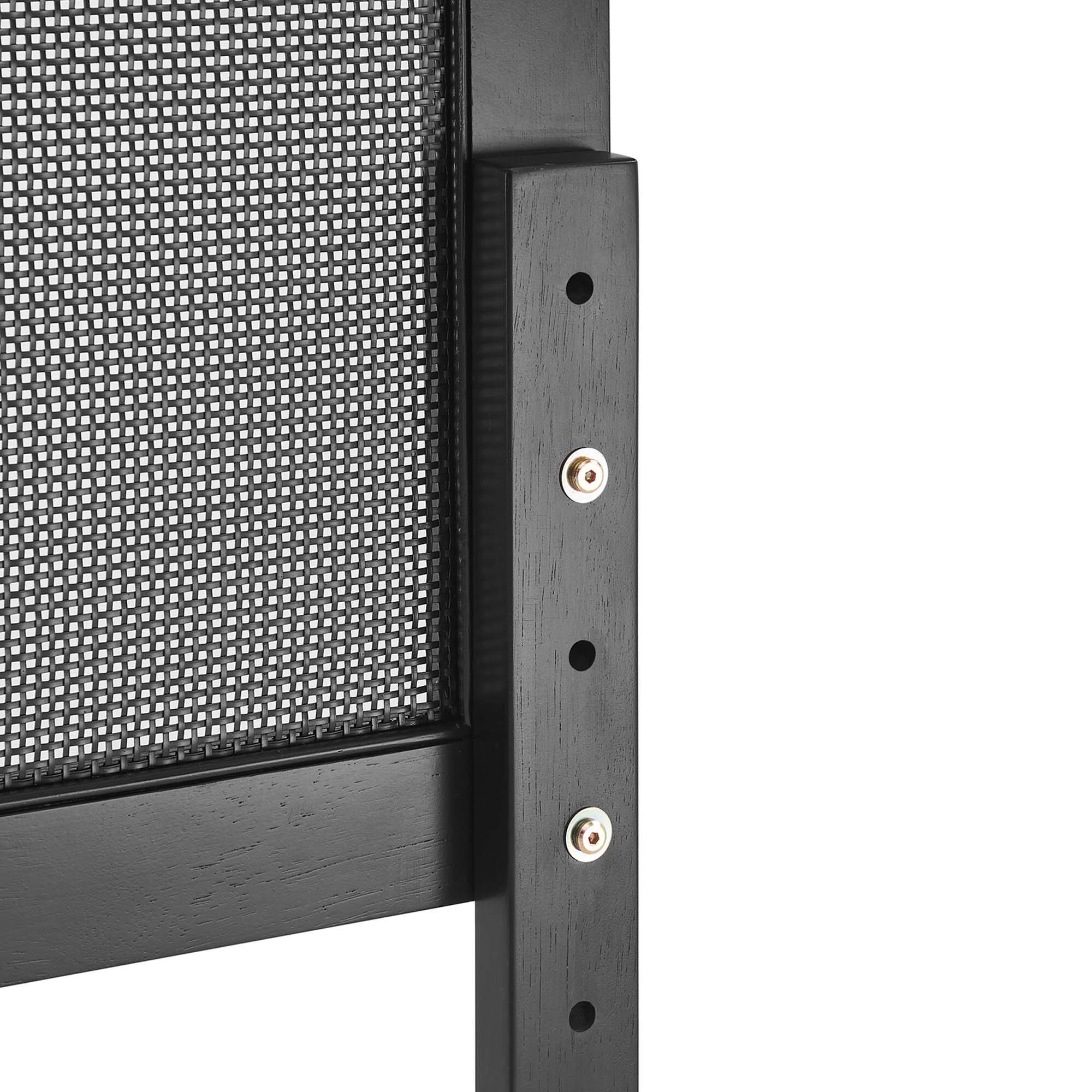 Alt View 7. Modway - Sirocco Rattan and Wood Full Platform Bed - Black.