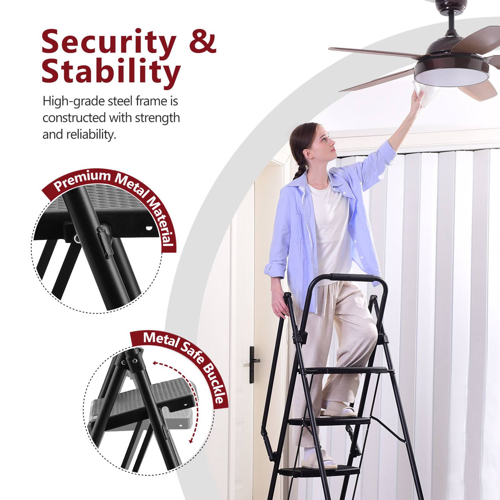 Security & Stability

High-grade steel frame is constructed with strength and reliability.

Premium Metal Material

Metal Safe Buckle