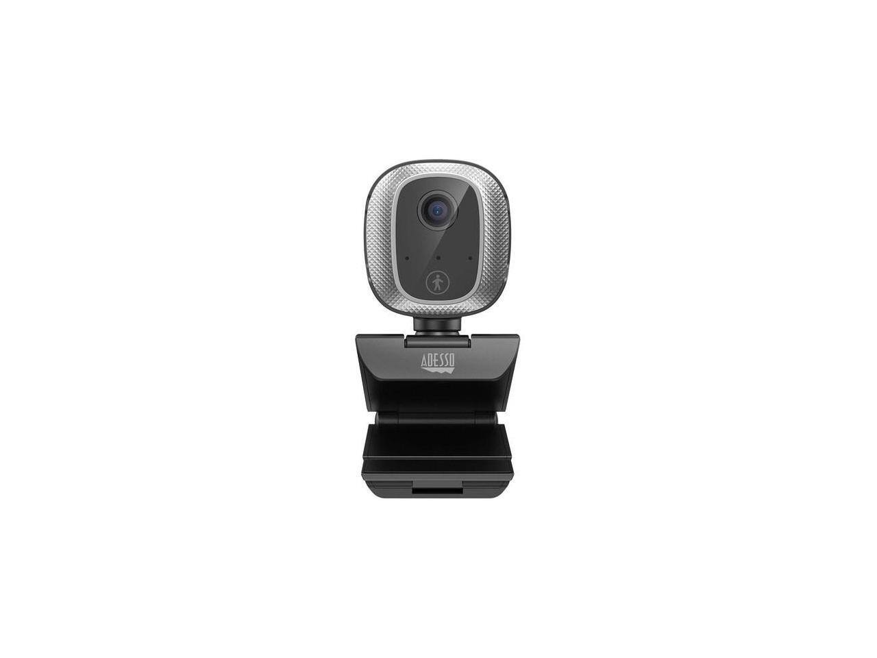 Alt View 8. Adesso - Adesso CyberTrack M1 1080P HD USB Webcam with Motion Tracking, Mic, Tripod Mount - Black/Silver.