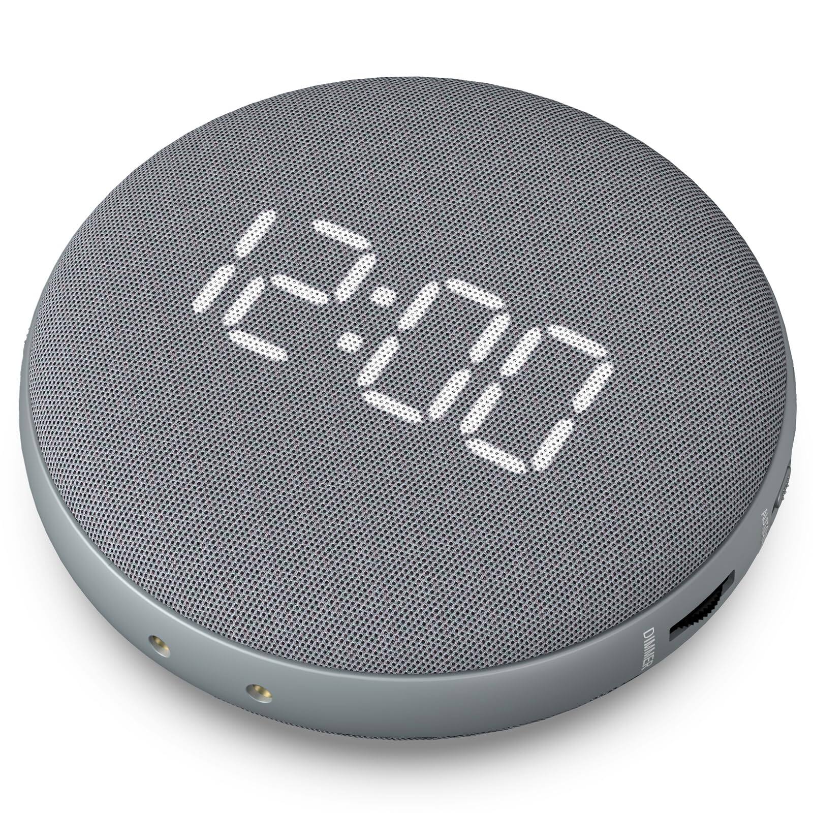 Front. Dazzed Corner - Super Loud Alarm Clock with Vibration for Heavy Sleepers - Gray.