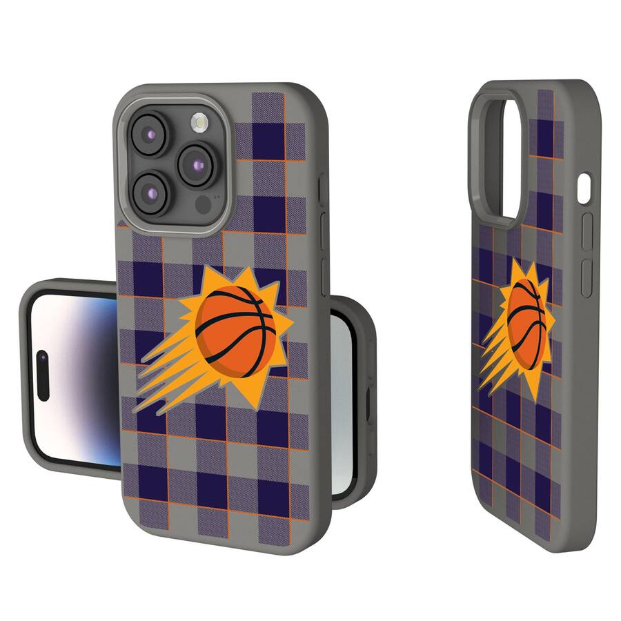 Keyscaper NBA Phoenix Suns Plaid Soft Touch iPhone Case 14 Plus Gray ...