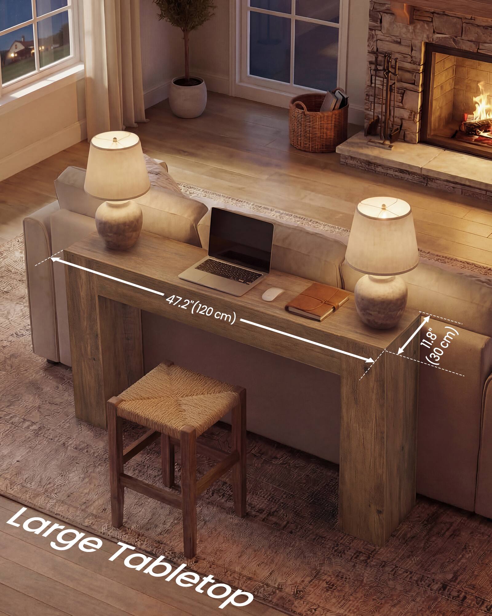 47.2" (120 cm)  
11.8" (30 cm)  
Large Tabletop