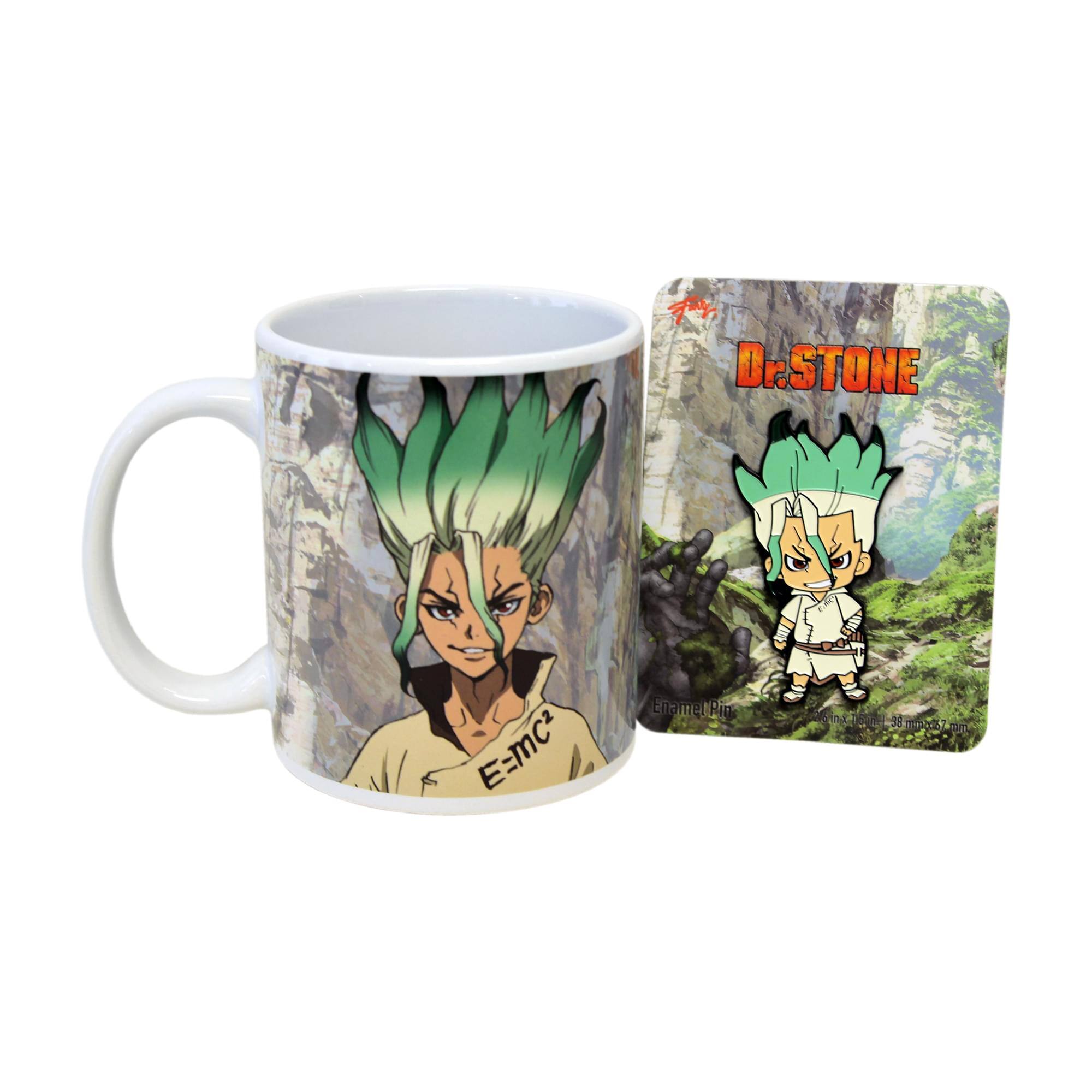 Dr. STONE  
E=mc²  
Enamel Mug  
38 mm x 27 mm