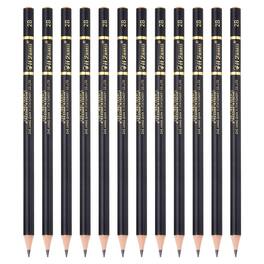 Unique Bargains - 12pcs Drawing Pencils, 2B Refill Sketch Pencils, Graphite Art Pencil Set Pro Lead for Painting, Shading, Office - Black